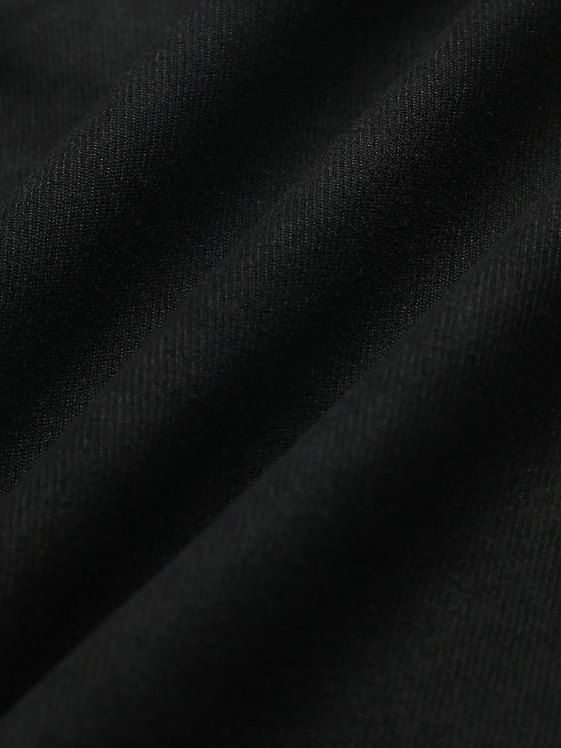 CAHOOT Black Solid Polo T-Shirt With Tipped Collar - view 7