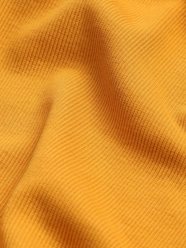CAHOOT Men's Mustard Solid Polo With Jacquard Collar - view 7