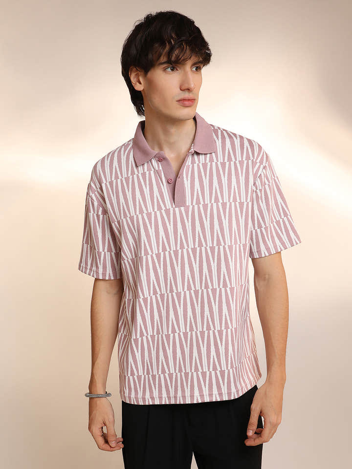 Veined Polo T-Shirt
