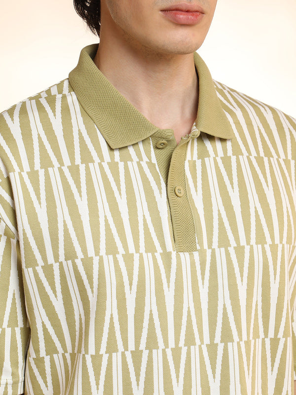 Veined Polo T-Shirt