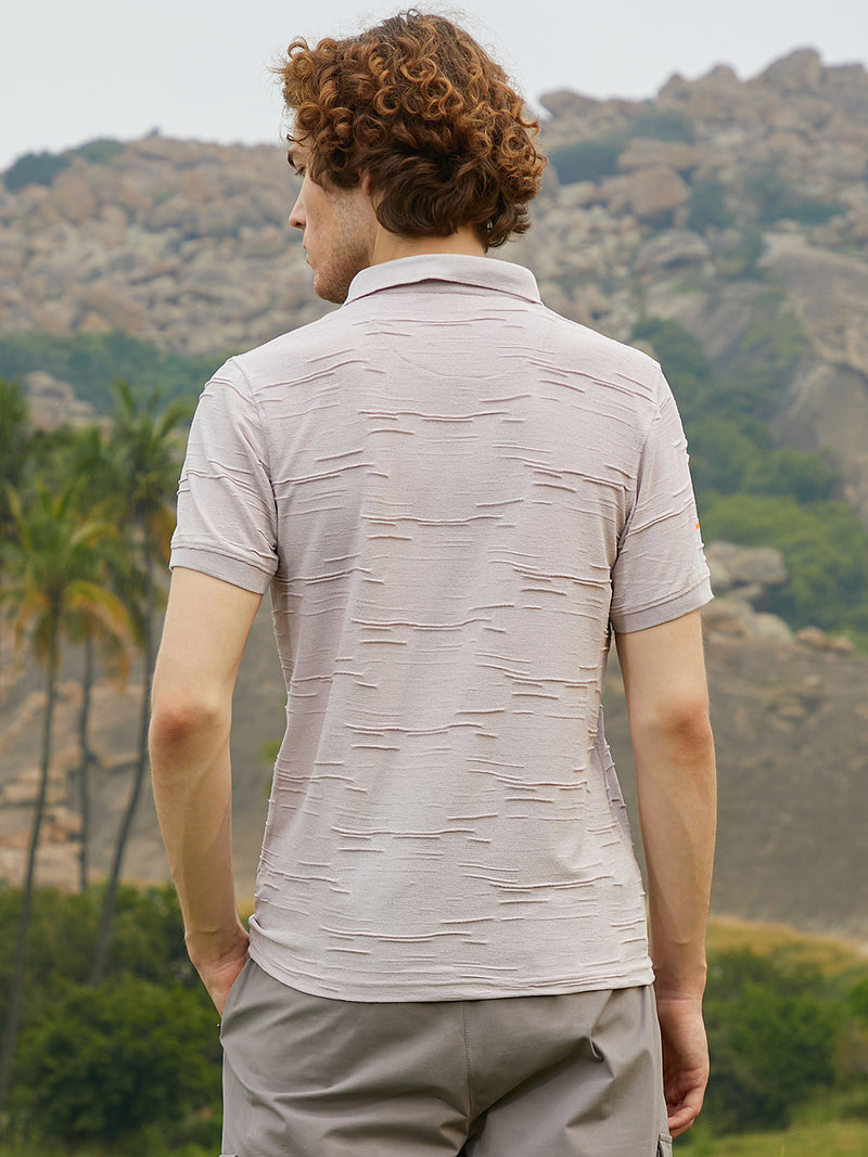 Solid Creased Polo T-Shirt