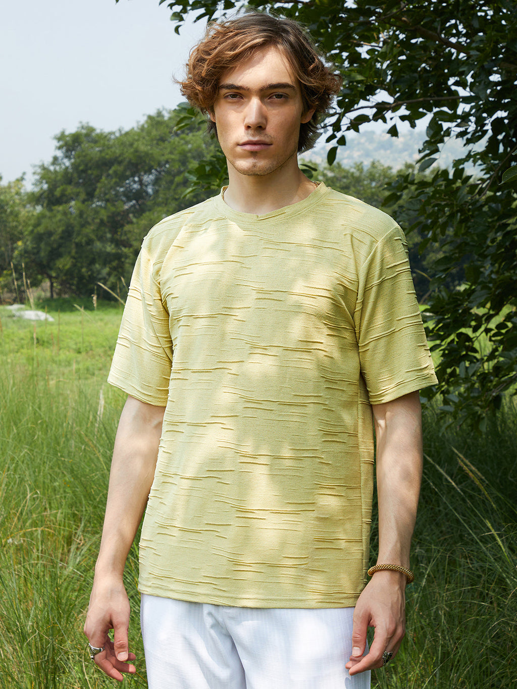 Solid Creased T-Shirt