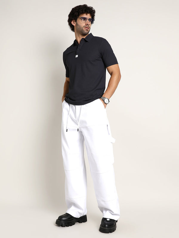 Seamless Ribbed Polo T-Shirt