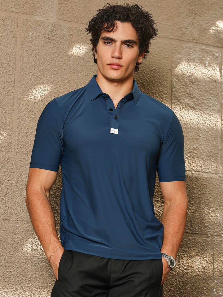Seamless Solid Polo T-Shirt