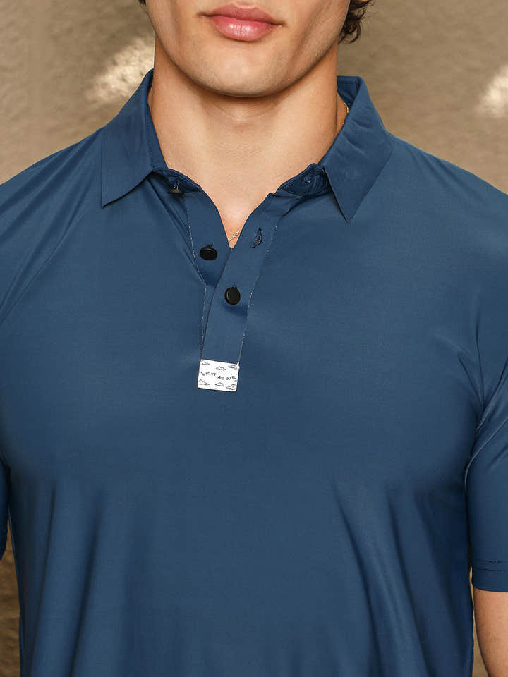 Seamless Solid Polo T-Shirt