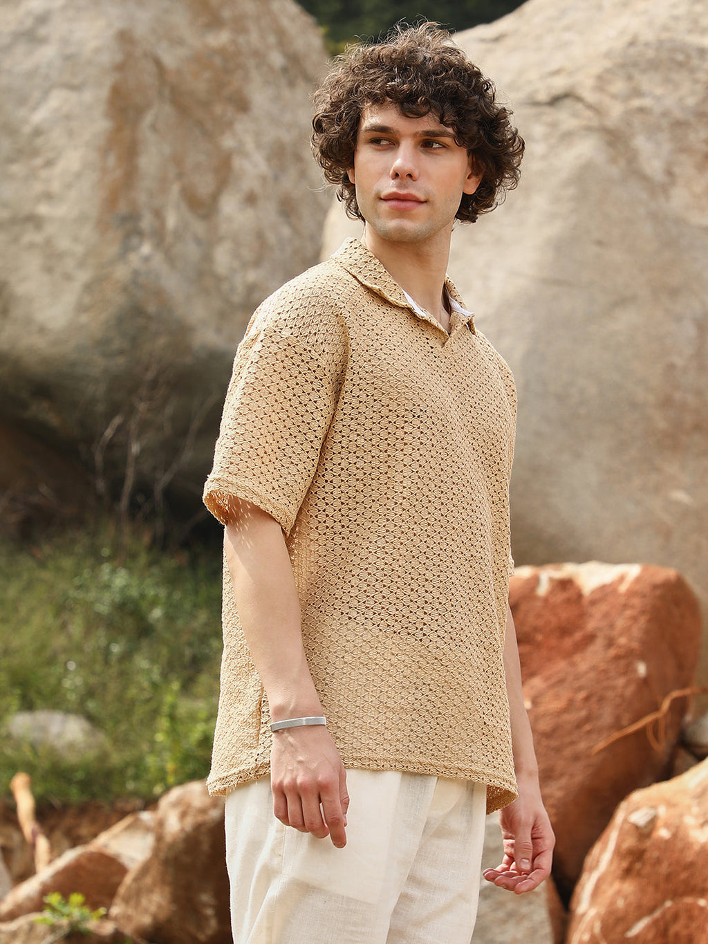 Lozenge Oversized Polo T-Shirt