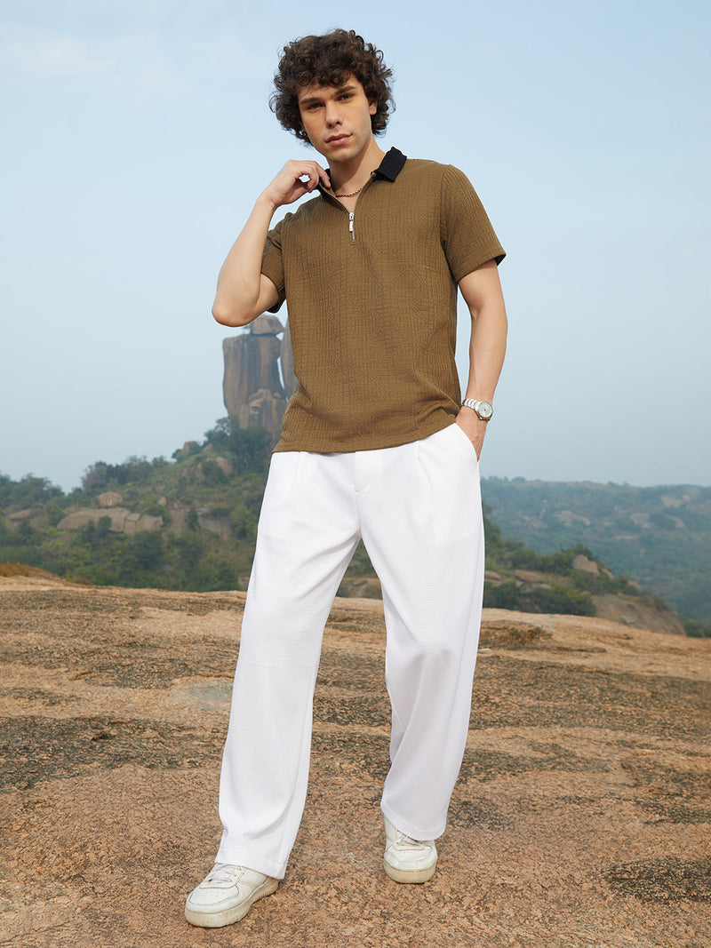 Oblique-Block Polo T-Shirt