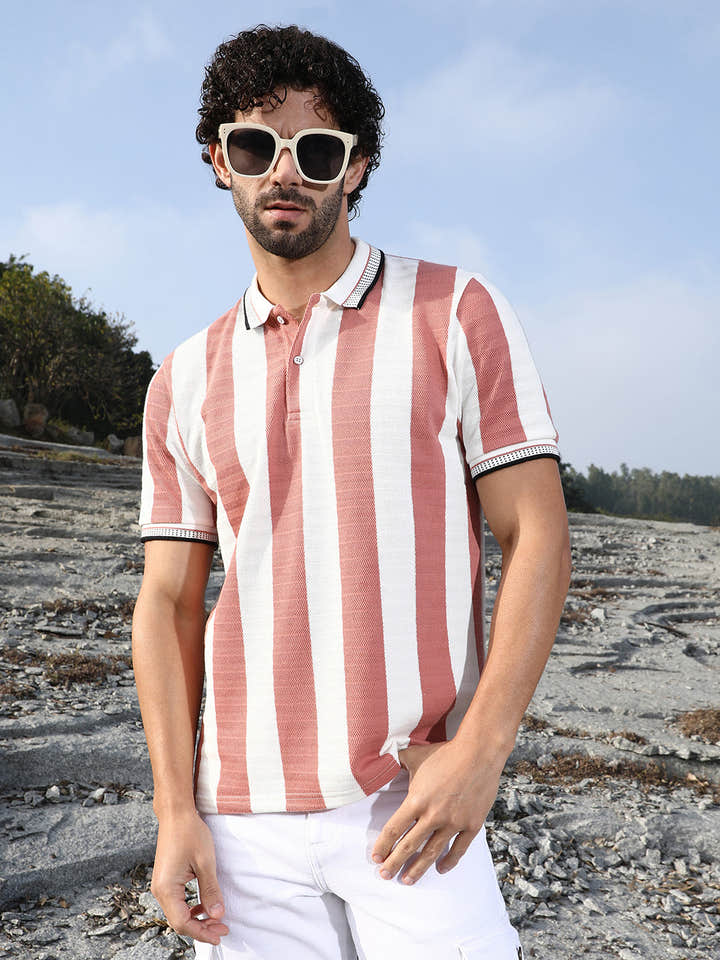 Awning-Striped Polo T-Shirt