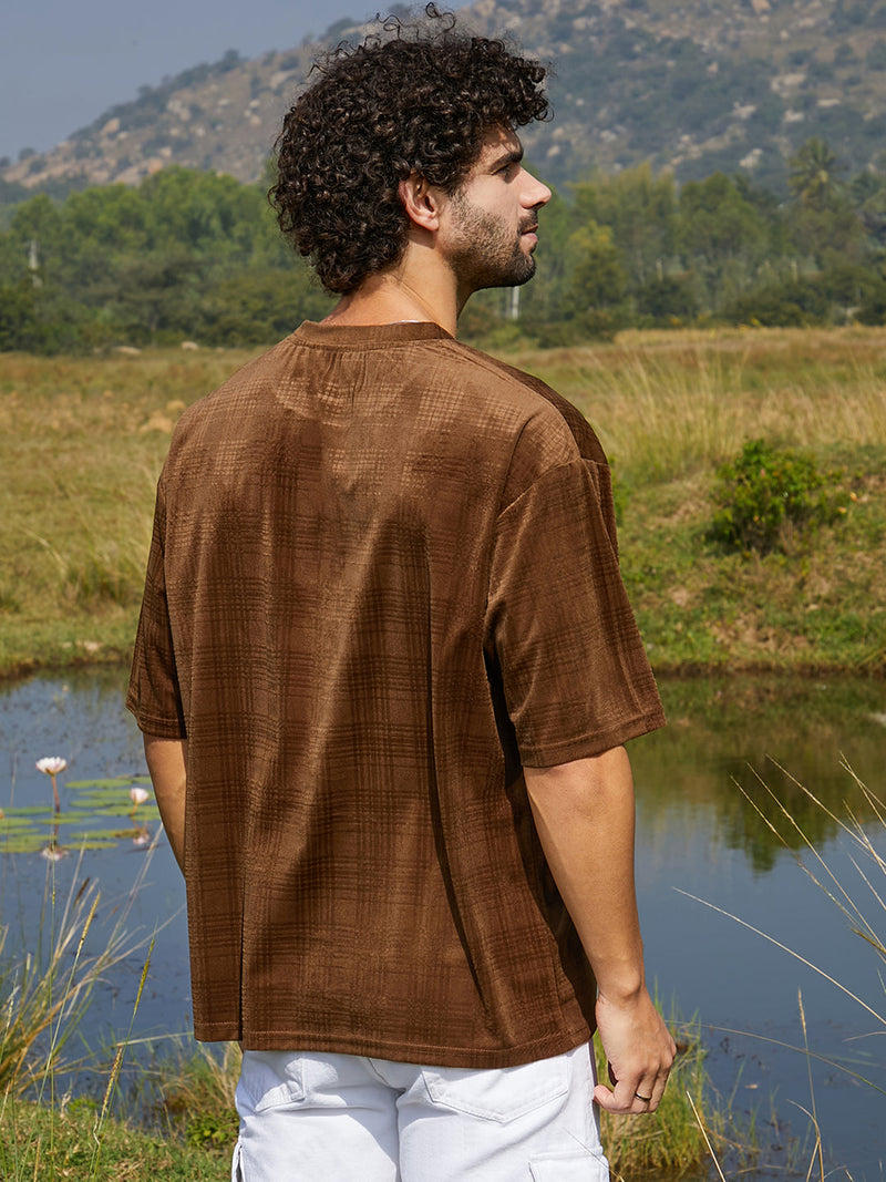 Tartan-Plaid Oversized T-Shirt