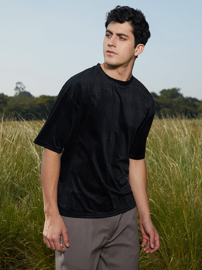 Tartan-Plaid Oversized T-Shirt