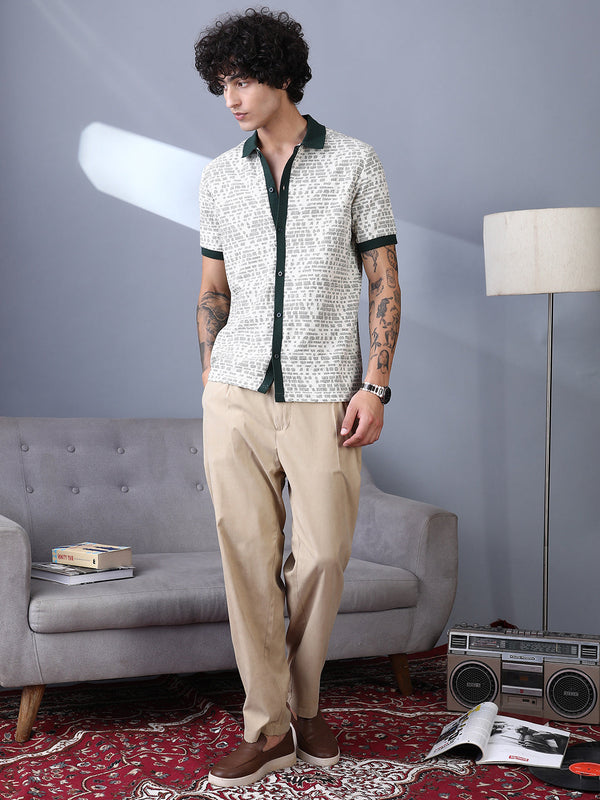Geometrix-Knit Polo Shirt