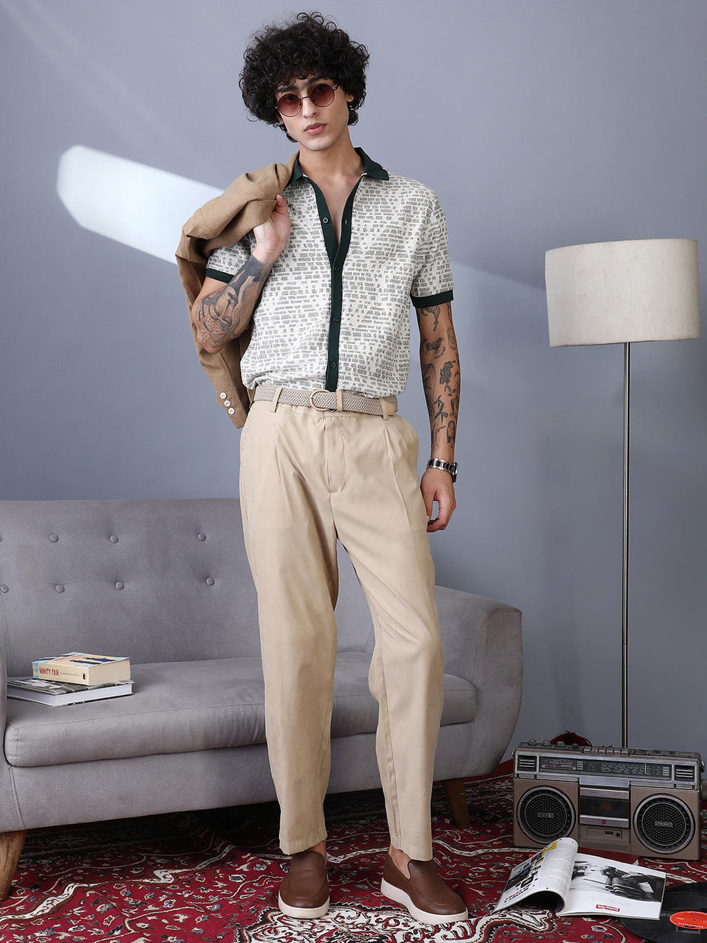Geometrix-Knit Polo Shirt