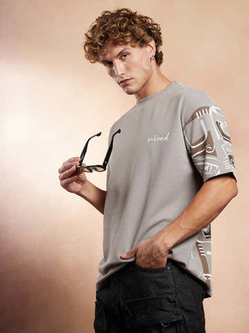 Boxy Folk-Wave T-Shirt