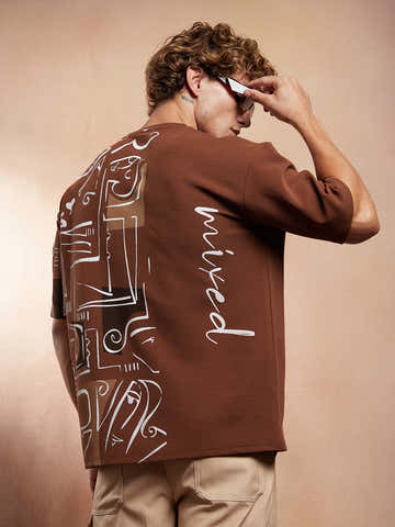Boxy Folk-Wave T-Shirt