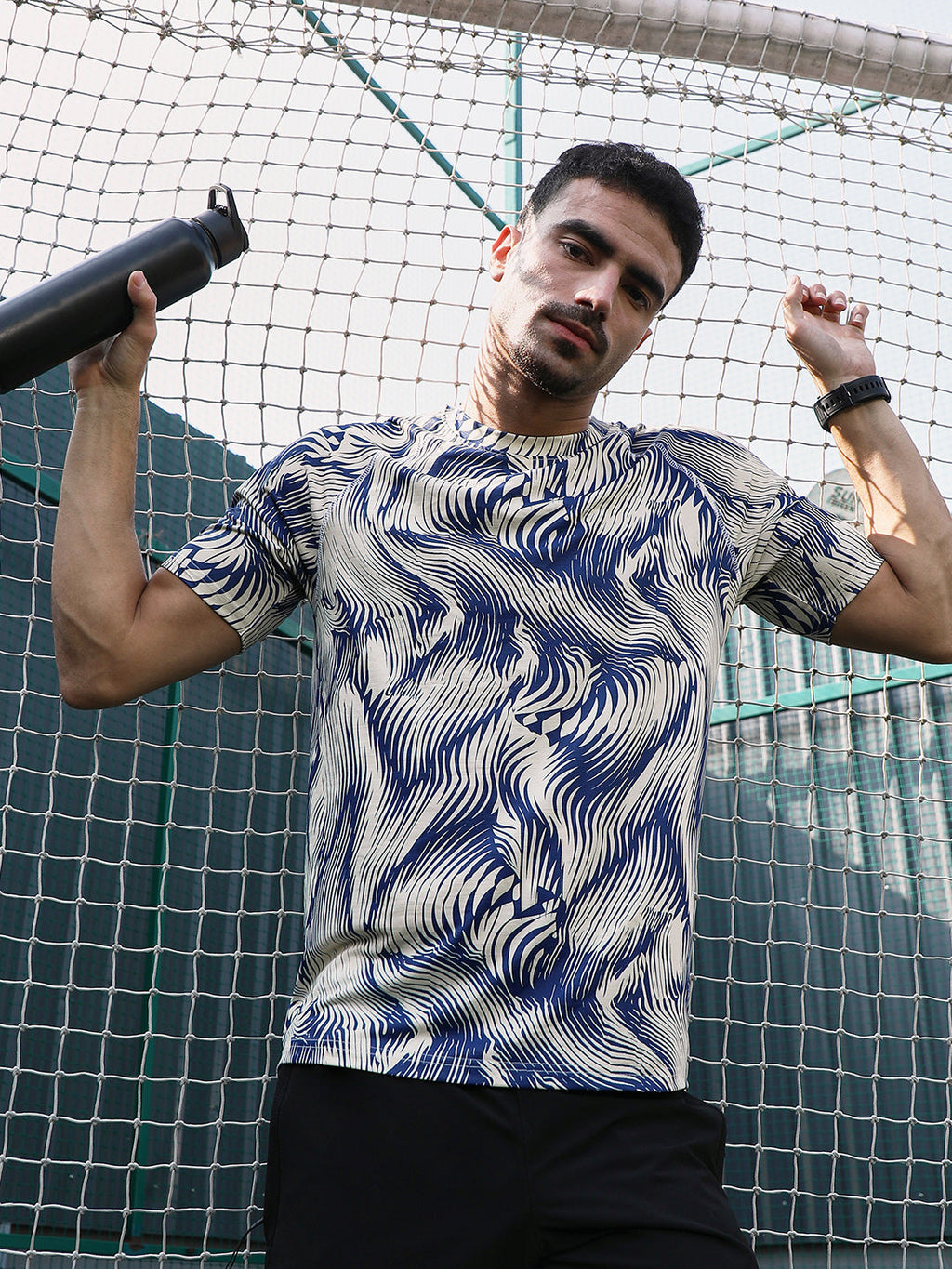 Abstract-Stroke Activewear T-Shirt
