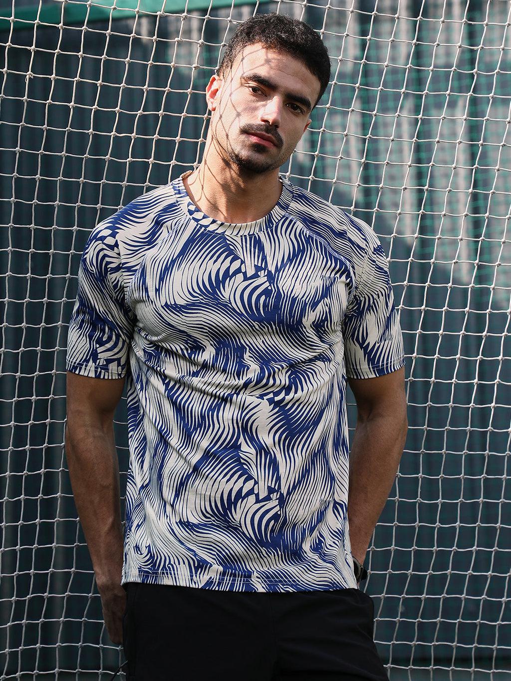 Abstract-Stroke Activewear T-Shirt