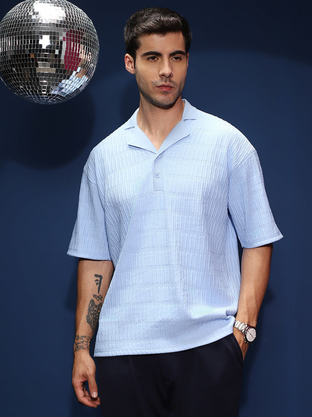 Bubble Cuban Polo T-Shirt