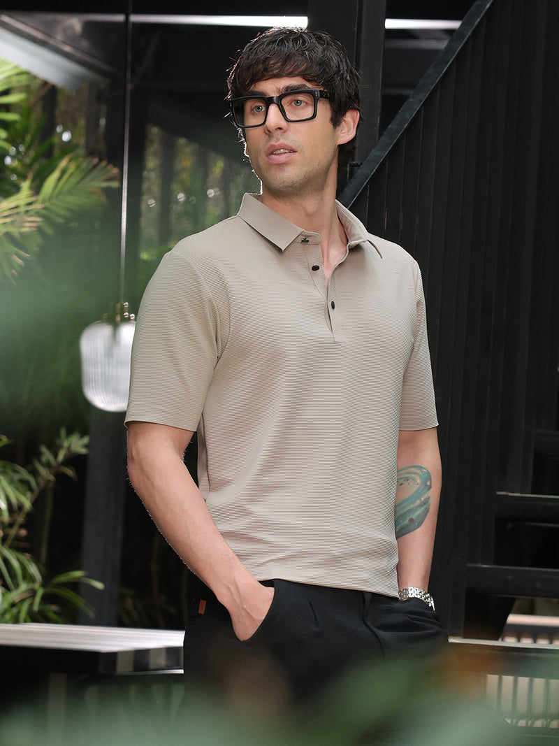 Seamless Lined Polo T-Shirt