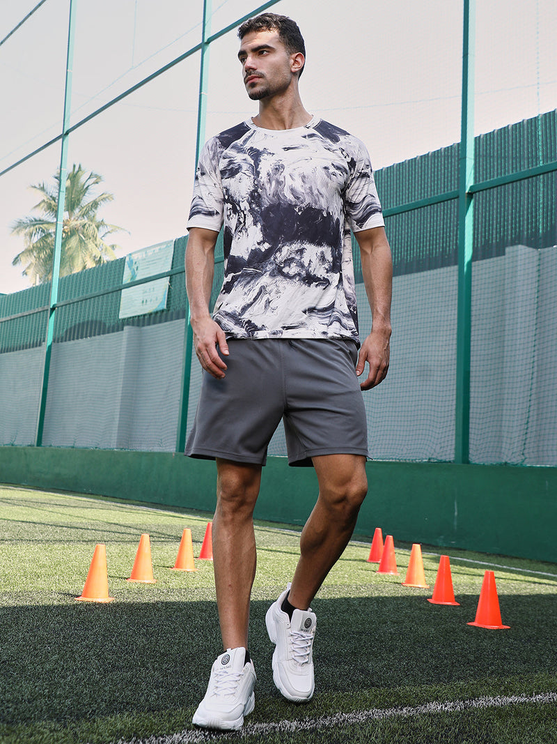 Contrast-Brushed Activewear T-Shirt