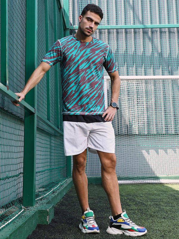 Contrast-Stroke Activewear T-Shirt