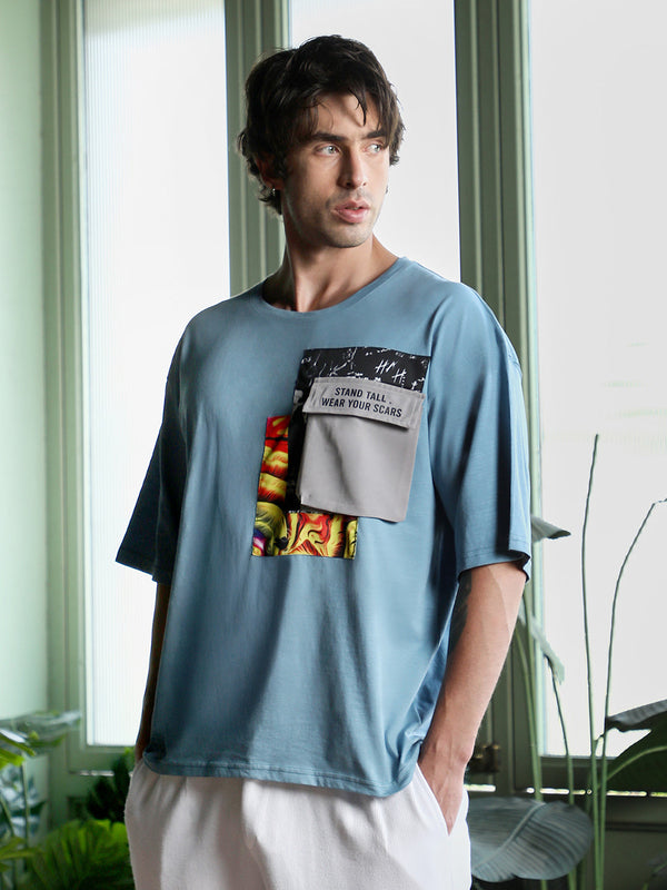 Escape-Ordinary Imprint Oversized T-Shirt