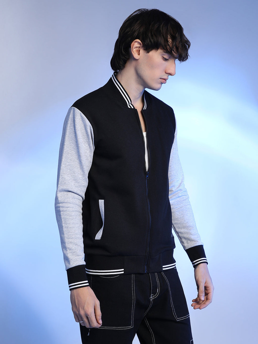 Zip-Front Block Jacket