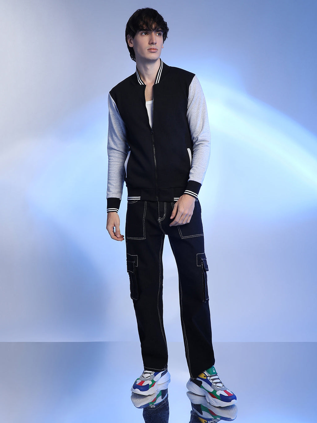 Zip-Front Block Jacket