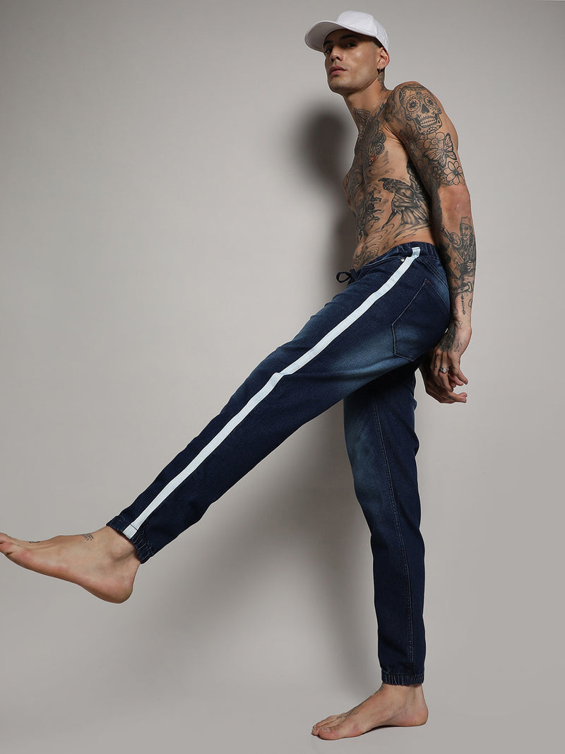 Side-Striped Denim Jeans