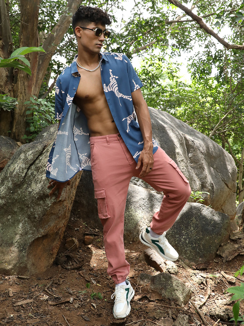 Contrast Zebra Shirt