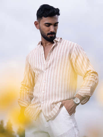 Heathered-Stripe Shirt