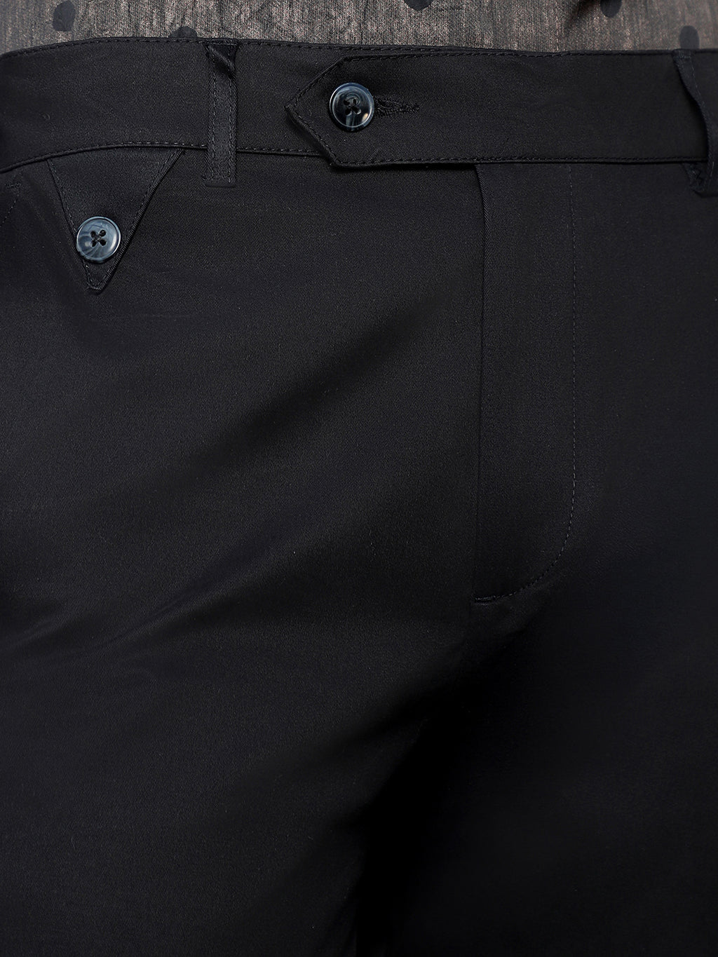 CAHOOT Men's Black Solid Trousers - view 6