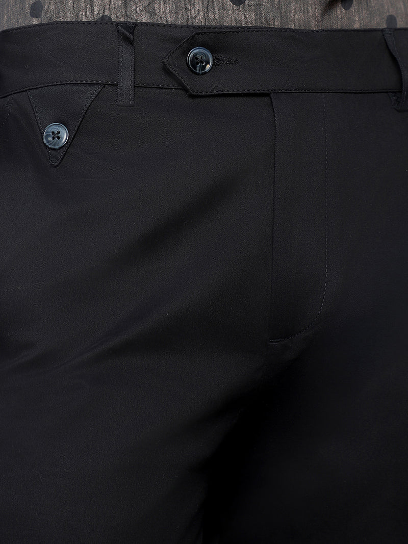 CAHOOT Men's Black Solid Trousers - view 6