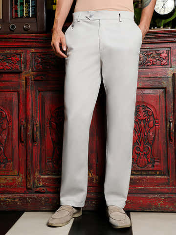 Straight Fit Mid-Rise Trouser