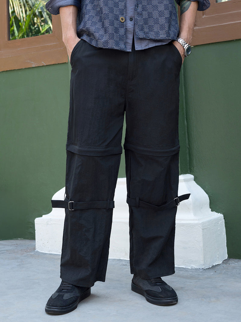 CAHOOT Men's Black Solid Trousers - view 2