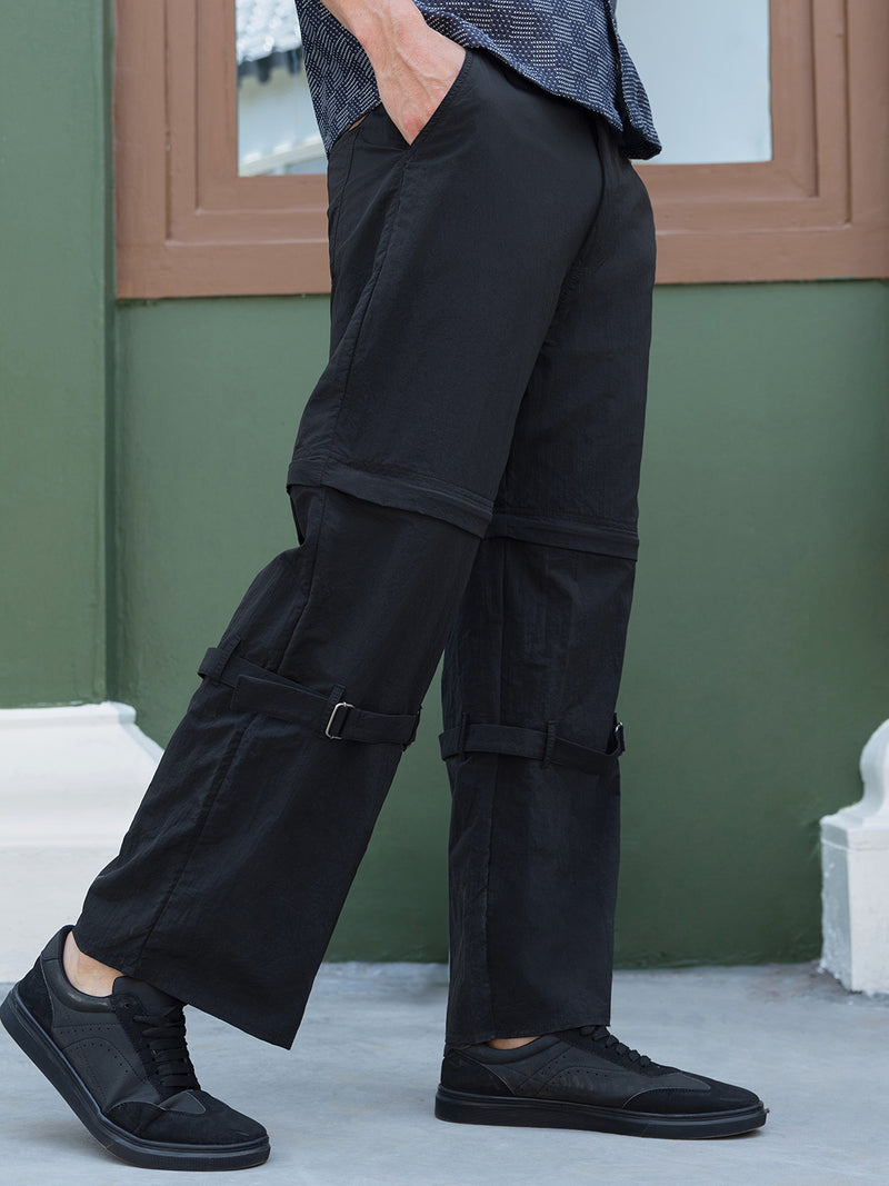 CAHOOT Men's Black Solid Trousers - view 3
