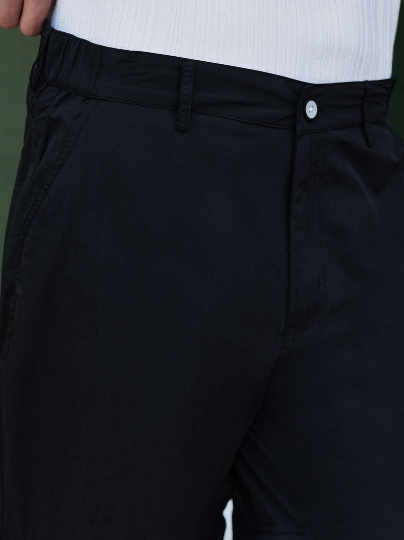 CAHOOT Men's Black Solid Trousers - view 6