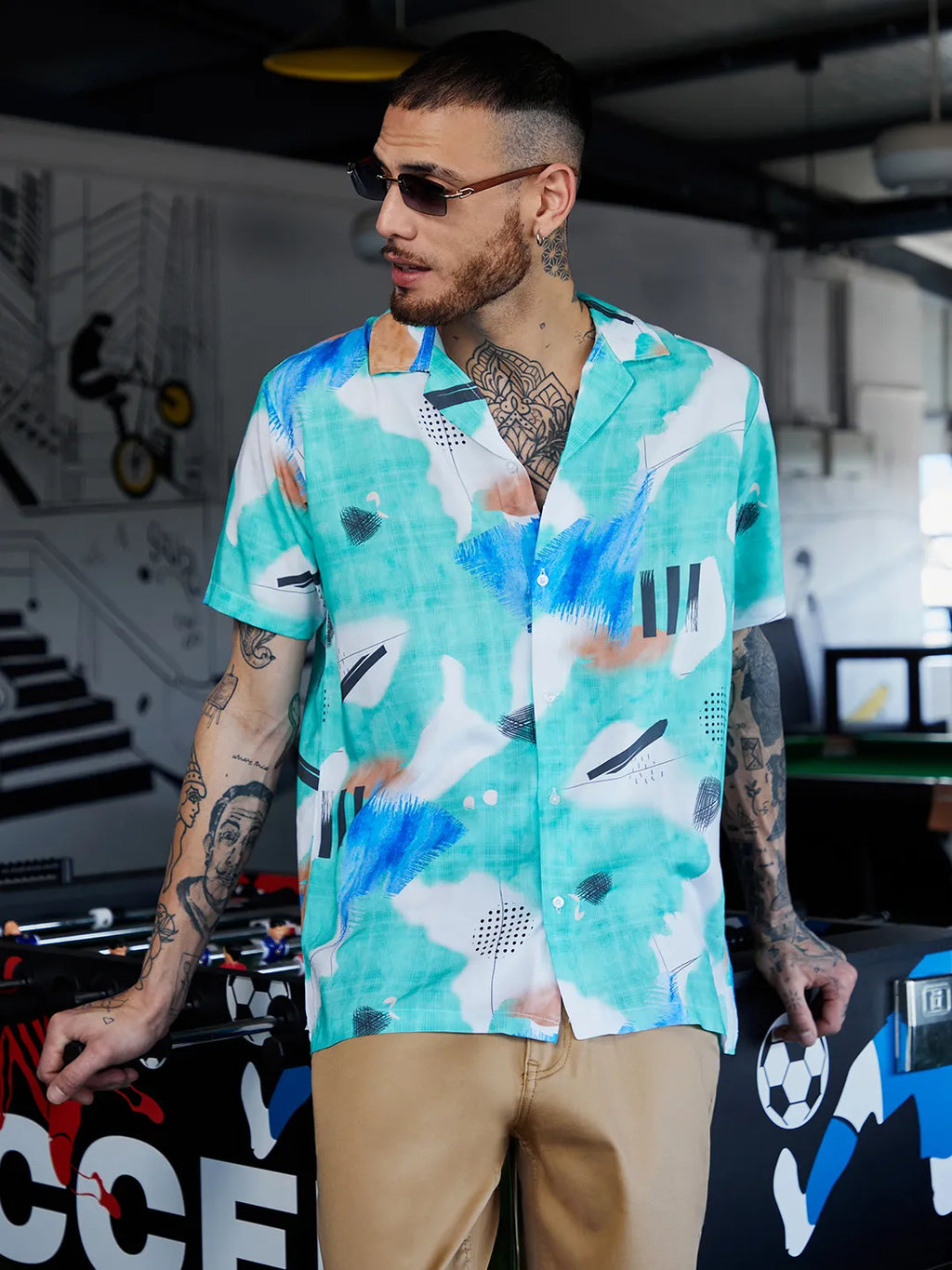 Ecoliva Abstract Strokes Shirt