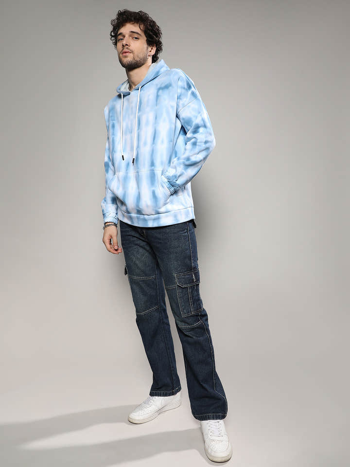Tie Dye Oversized Hoodie With Kangaroo Pocket
