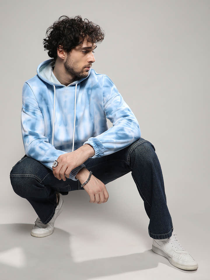 Tie Dye Oversized Hoodie With Kangaroo Pocket