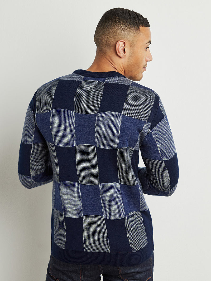 Block Check Pullover Sweater