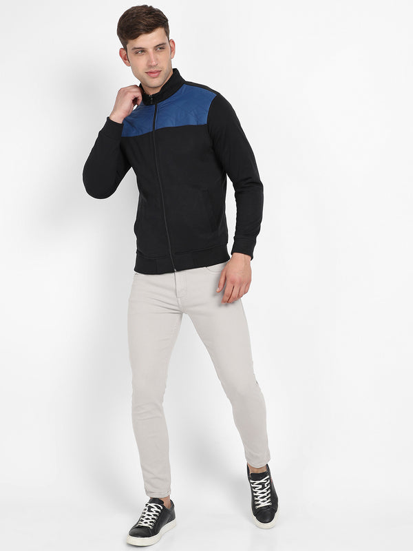 Zip-Front Jacket With Contrast Detail
