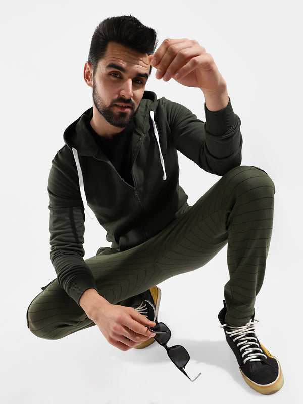 Cotton Solid Regular Fit Tracksuit For Casual Wear