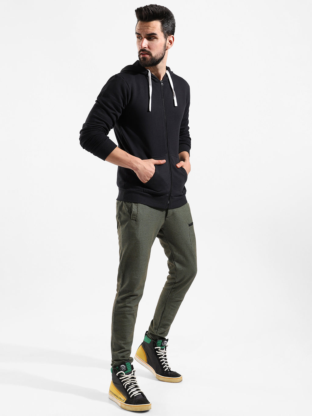 Cotton Solid Regular Fit Tracksuit For Casual Wear