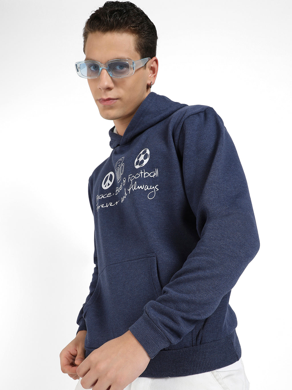Peace Beer Football Hoodie With Kangaroo Pocket