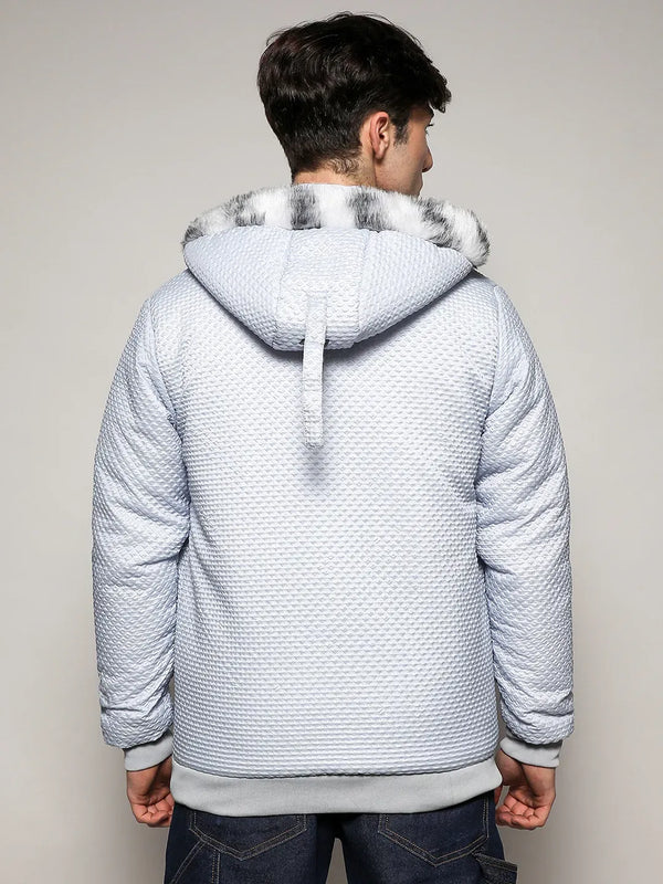 Self-Design Rhombus Puffer Jacket