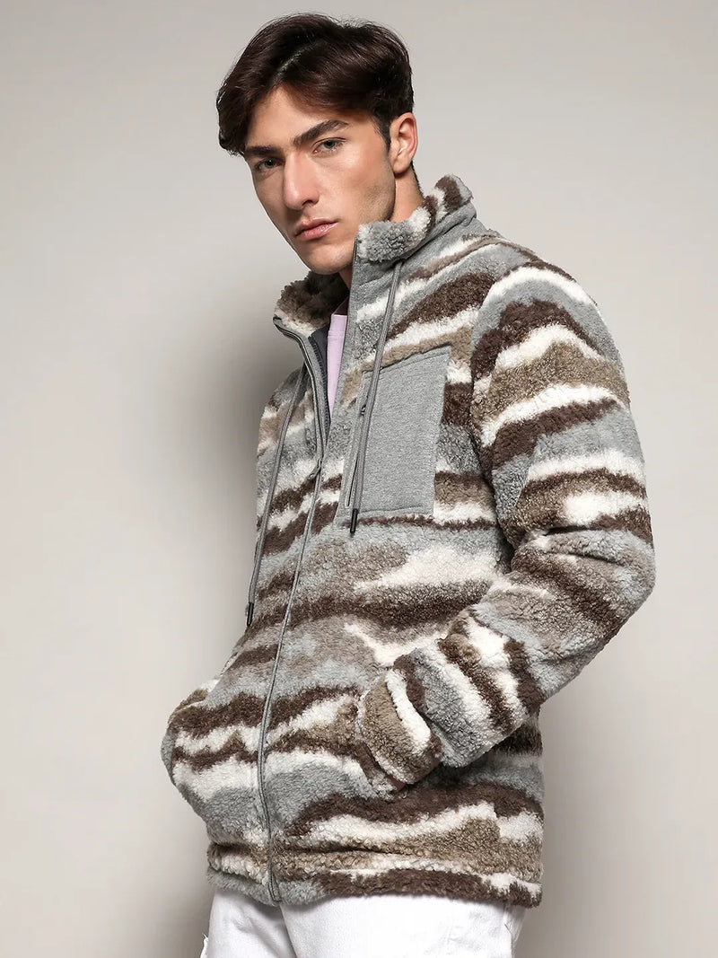 Camouflage Sherpa Puffer Jacket