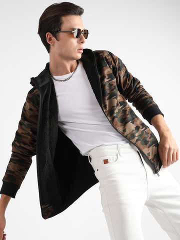 Camouflage Hoodie With Insert Pocket