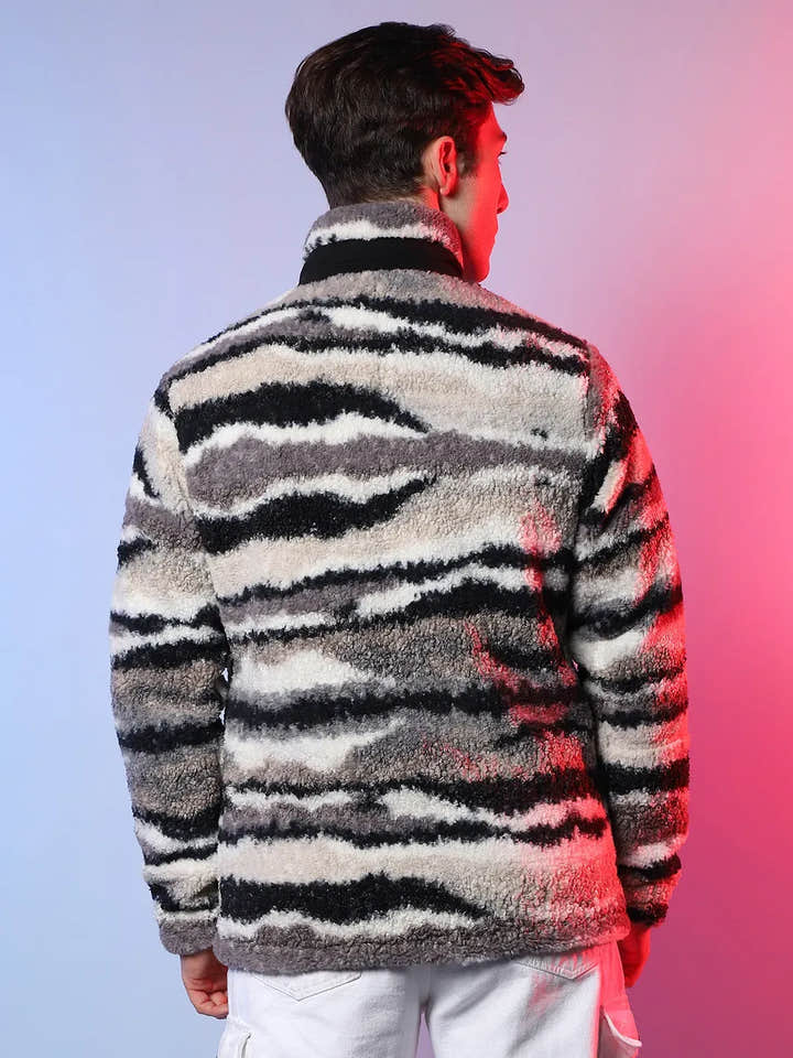 Camouflage Sherpa Puffer Jacket