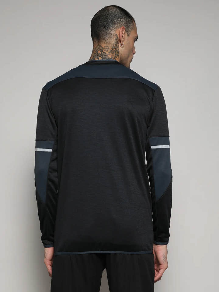 Heathered Activewear Jacket With Contrast Detail