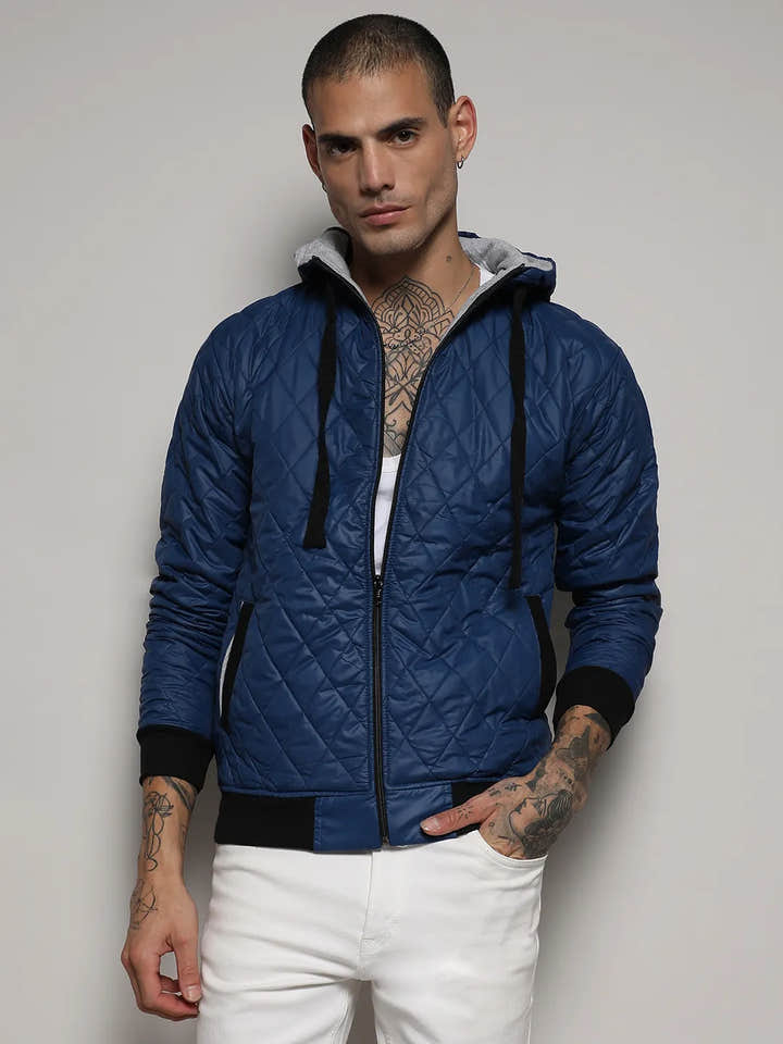 Quilted Puffer Jacket With Zip-Closure